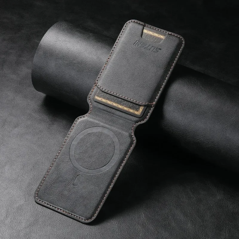 Index Card Holder - 高品質ビジネススレレザー製 MagSafe対応 マグネット式カードホルダー iPhone 17 16