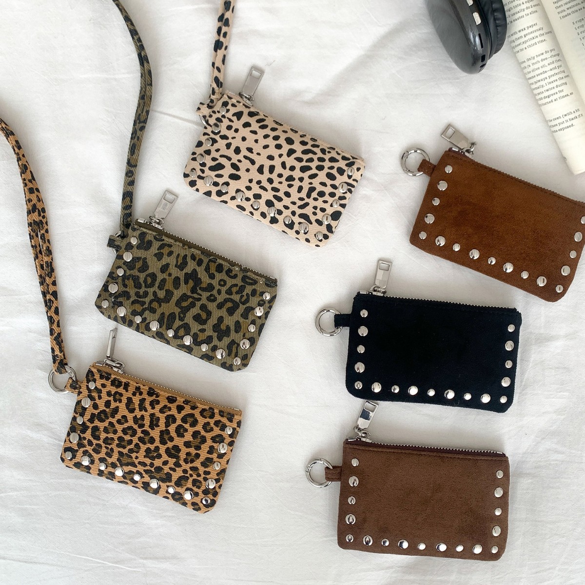 新しいスタッズ付きショルダーバッグミニクレジットカードホルダ - Index Card Holder のレビューと価格