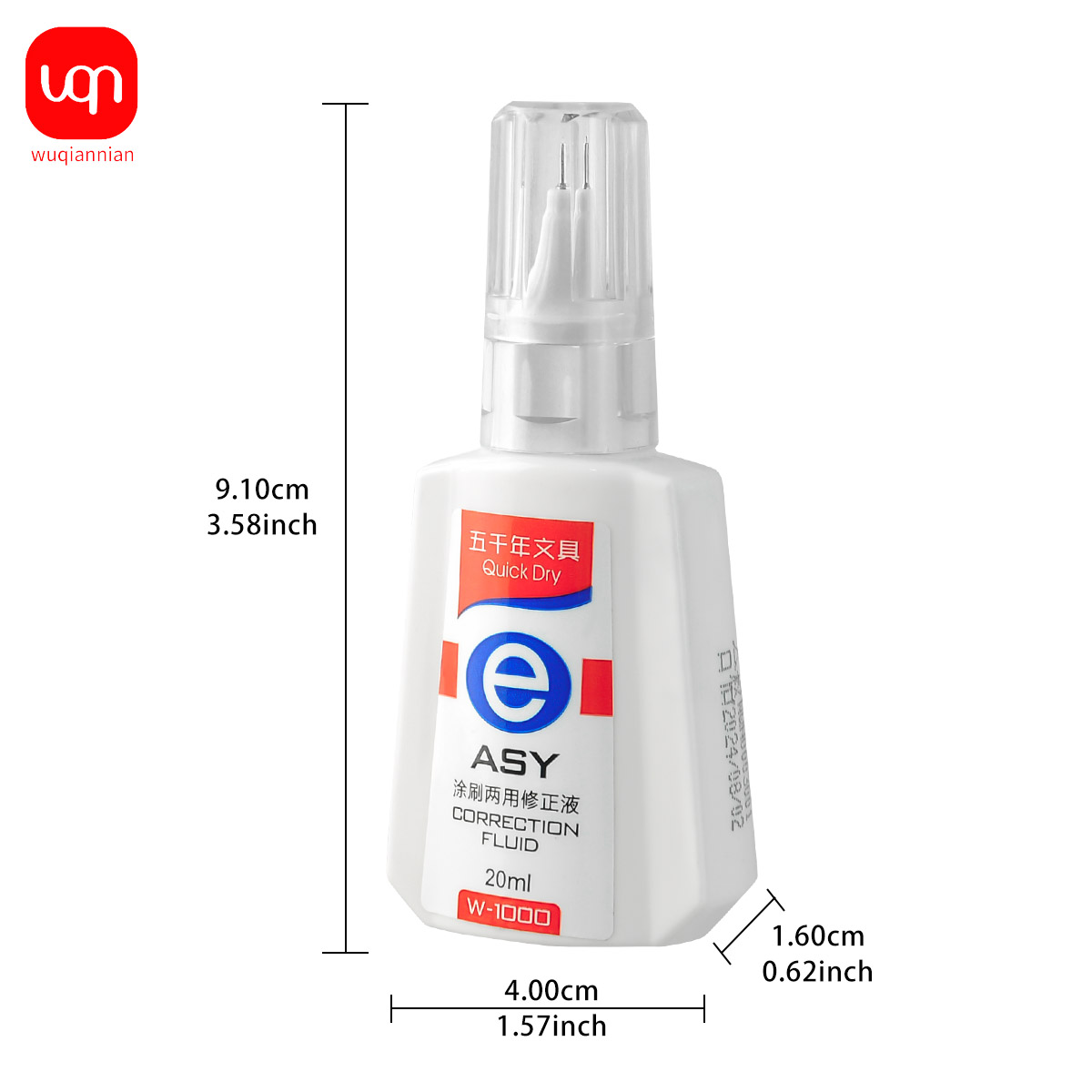 WQN 速乾修正液、20ml、白、塗りやすい、乾燥時間を短縮 - Correction Pen Fine のレビューと価格