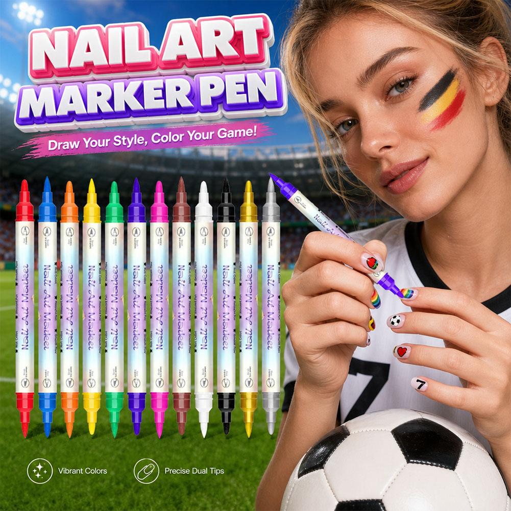 12/24色デュアルチップネイルアートマーカーペン アクリル - Correction Pen Fine のレビューと価格